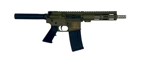 Great Lakes Firearms GL15223SSPODG AR-15 Pistol 223 Wylde 30+1 7.50" Stainless Barrel, OD Green Rec, 7" M-LOK Handguard, Buffer Tube (No Brace), Black A2 Grip