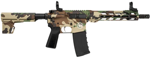 Hi-Point HP15P-556M81 HP 15P 5.56 NATO 30+1 10.50" Black Threaded Barrel, M81 Woodland Camo Aluminum Receiver w/Picatinny Rail, M-LOK Handguard, Blade Polymer Brace, Black B5 P Type 23 Grip