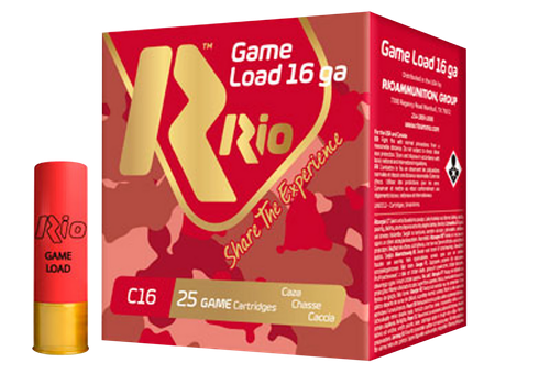 Rio Ammunition RCHV1675 Game Load  16Gauge 2.75" 1 1/8oz 7.5Shot 25 Per Box/10 Case