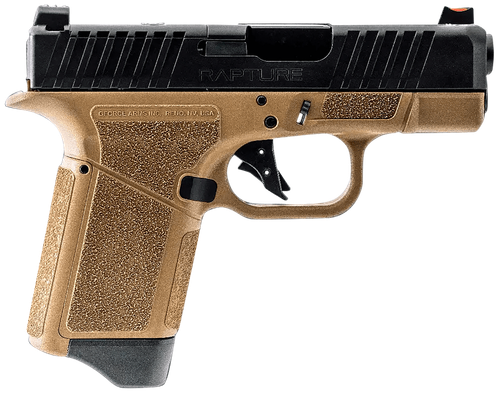 Gforce Arms GF932512FB Rapture  Sub-Compact Frame 9mm Luger 12+1 3.25" Black Steel Barrel, Black Steel Optic Cut/Serrated Slide, Flat Dark Earth Cerakote Polymer Frame, Shield RMSc/RMR Footprint