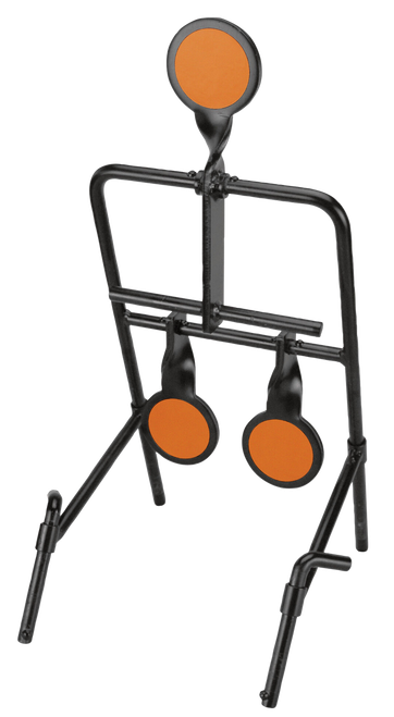 Caldwell 1071002 Resetting  Handgun Resetting Steel Target Black/Orange Circle Illustration Impact Enhancement Motion 3.50"
