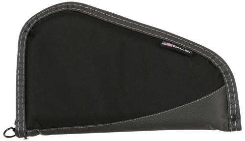 Allen 44413 Deluxe  Handgun Case Black w/Gray Trim, Foam Padding, Non-Absorbent Lining & Lockable Zipper 13" L