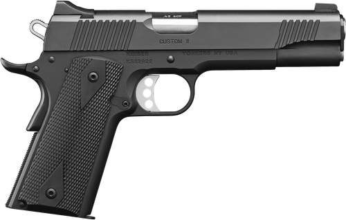 Kimber Mfg.,inc 3200001CA Custom II (CA) 45 ACP 7+1 5" Matte Black Front Serrations Steel Slide Black Synthetic Double Diamond Grip