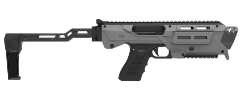 Meta Tactical Llc MX1-PS-GY MX-1 Conversion Kit Compatible w/Glock, Gray Aluminum Frame w/M-LOK & Picatinny Rail, Black Polymer Folding Stabilizer