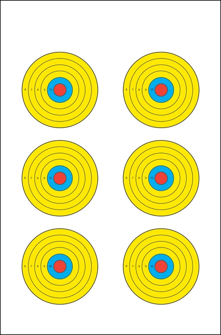 Action Target PRBE6100 High Visibility  Bullseye Paper 17.50" x 23" Multi-Color 100 Per Box