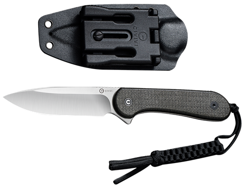 Civivi Knives C2105B Elementum  3.98" Fixed Plain Satin D2 Steel Blade, 4.50" Dark Green Micarta Handle
