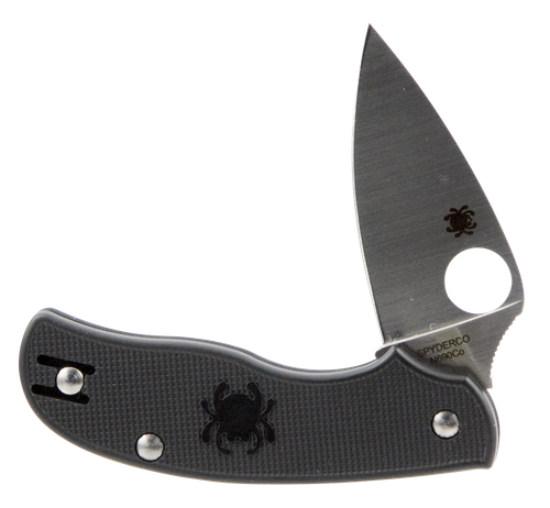 Spyderco C127PBK Urban Lightweight 2.61" Folding Drop Point Plain N690Co SS Blade Black FRN Handle Includes Pocket Clip