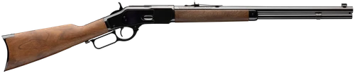 Winchester Repeating Arms 534200140 Model 1873 Short Rifle 44-40 Win 10+1 20" Blued Round Barrel, Rifle-Style Forearm & Cap, Walnut Straight Grip Stock w/Crescent Buttplate, Steel Loading Gate