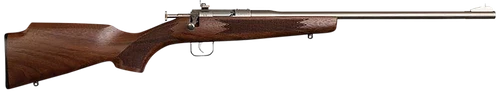 Chipmunk 10002 Deluxe The Original Youth Deluxe Single Shot 16.10" Satin Tapered Barrel, Satin Stainless Steel Receiver, Fixed American Walnut Stock, EZ Loader