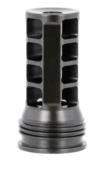 Huxwrx 1574 QD 762 Muzzle Brake Black with 5/8"-24 tpi Threads, 2.30" OAL & 1.20" Diameter for 30 Cal AR-Platform