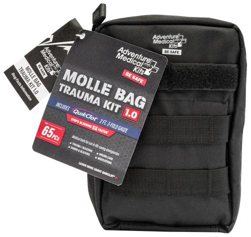 Adventure Medical Kits 20640299 MOLLE Bag Trauma Kit 1.0 Treats Injuries/Illnesses Black