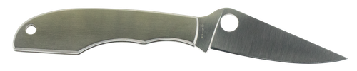 Spyderco C138P GrassHopper  2.30" Folding Clip Point Plain 12C27 Sandvik Blade Engraved Spyderco Bug Stainless Steel Handle