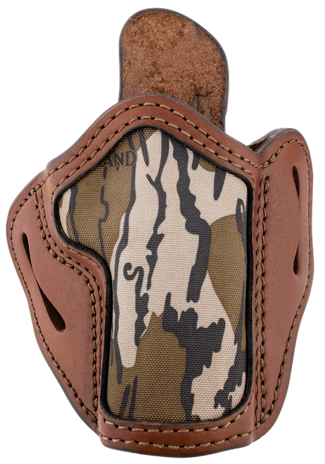 1791 Gunleather MOBH24BRWR BH2.4 Optic Ready OWB 2.4 Brown/Mossy Oak Leather Belt Slide Fits Walther PPQ/Sig P320/Springfield XD-M