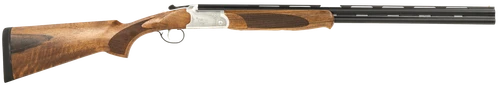 ATI ATIGKOF28SVE Cavalry  28 Gauge Break Open 2.75" 2rd, 26" Matte Blued Over/Under Vent Rib Barrel, Silver Engraved Aluminum Receiver, Fixed Oiled Turkish Walnut Walnut Stock