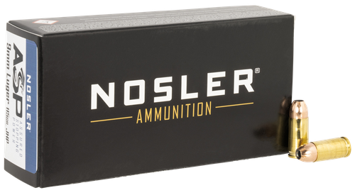 Nosler 51017 Assured Stopping Power Handgun 9mmLuger 115gr Jacketed Hollow Point 50 Per Box/10 Case