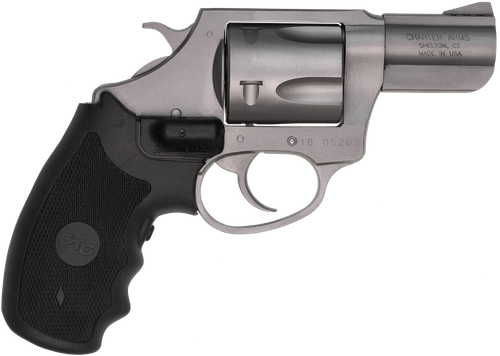 Charter Arms 73524 Mag Pug  Large 357 Mag, 5 Shot 2.20" Matte Stainless Steel Barrel, Cylinder & Frame w/Black Crimson Trace Laser Grip