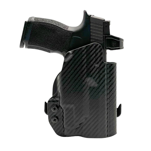 Rounded Gear SSRP365TLR7CFRHOWBPDL  Paddle Holster OWB Black Carbon Fiber Kydex Fits Sig P365 Right Hand