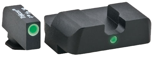 AmeriGlo GL102 i-Dot Sight  Set for Glock  Green Tritium White Outline Front Sight-Green Tritium Rear Sight