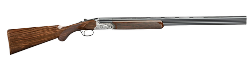 Rizzini USA 2203-41028 Aurum EVO 410 Gauge Break Open 3" 2rd 28" Black Over/Under Vent Rib Barrel, Coin Anodized Receiver Engraved w/Game Scene, Fixed Turkish Walnut Stock w/Prince of Whales Grip