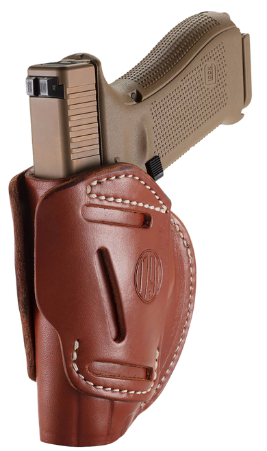 1791 Gunleather 3WH5CBRA 3-Way  IWB/OWB Size 05 Classic Brown Leather Belt Loop Compatible w/ Glock 17 Compatible w/ Springfield XD Compatible w/ S&W M&P Compatible w/ HK VP9 Ambidextrous Hand