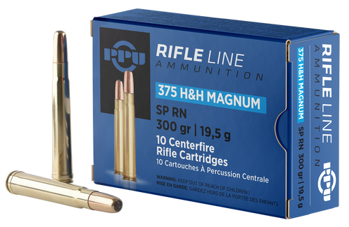 PPU PP375S Standard Rifle  375H&HMag 300gr Soft Point Round Nose 10 Per Box/20 Case