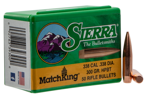 Sierra 9300T MatchKing  338Cal 300gr Hollow Point Boat Tail 50/Box