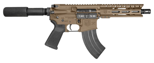 Diamondback DB1912O061 DB15  7.62x39mm 28+1 7", FDE, Carbon Lower, 6" M-LOK Handguard, Black Padded Buffer Tube/Magpul Grip