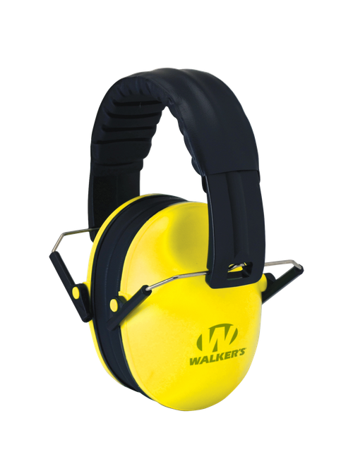 Walker's GWPFKDMYL Baby & Kids Folding Muff 23 dB Over the Head Yellow/Black Polymer