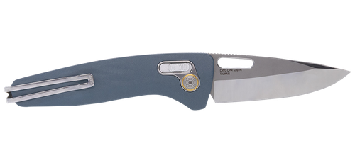 S.O.G SOG12730457 One-Zero XR 3.10" Folding Plain Satin/Polished Cryo CPM S35VN Steel Blade/ Smoke Gray Sculpted Aluminum Handle