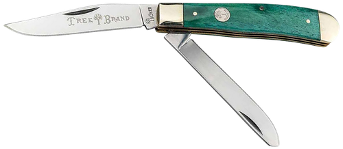 Boker 110829 Trapper 2.0 Clip Point/Spey Plain D2 Steel Blade Smooth Green Bone Handle