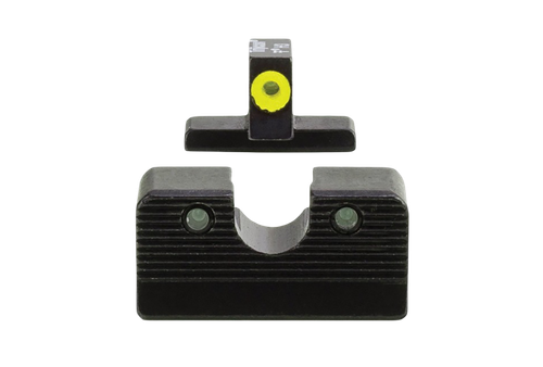 Trijicon 600999 HD XR Night Sight Set Green Tritium/Yellow Outline Front, Green Tritium Rear, Black Frame, Fits FN 509