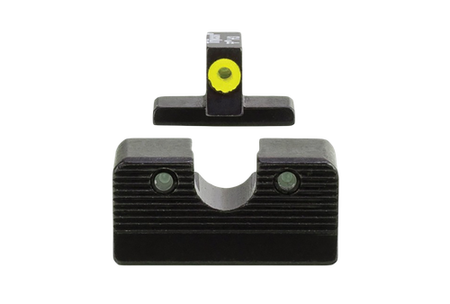 Trijicon 600999 HD XR Night Sight Set Green Tritium/Yellow Outline Front, Green Tritium Rear, Black Frame, Fits FN 509