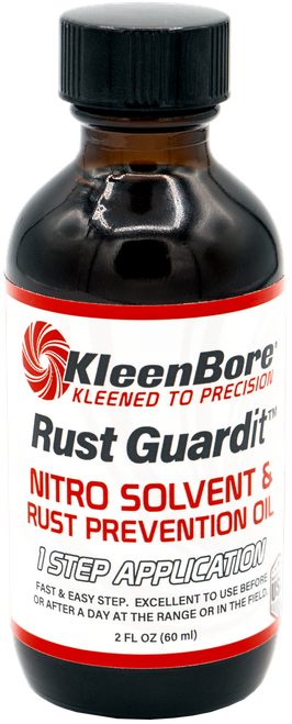 KleenBore RG2BCASE Rust Guardit  Nitro Solvent & Rust Prevention Oil Refill Bottle 2oz/12 per case