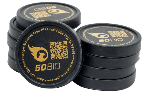 Firebird USA 50BIO 50BIO  Moving Trajectory/Static White Smoke Universal Firearm 50mm 10 Pk.