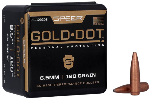 Speer 264120GDB Gold Dot  264Cal 120gr Bonded Soft Point 50 Per Box/20 Case