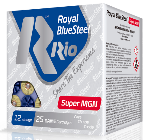 Rio Ammunition RBSSM402 BlueSteel Royal 12Gauge 3.50" 1 3/8oz 2Shot 25 Per Box/10 Case