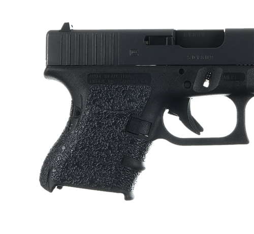 Talon Grips 117R Adhesive Grip  Compatible w/Glock 26/27/28/33/39 Gen4 w/Medium Backstrap, Black Textured Rubber