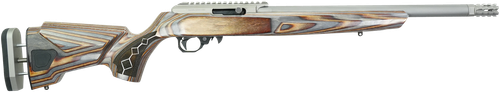 Black Rain Ordnance 22DSC Deluxe  Full Size 22 LR 10+1 16" Matte Stainless, Threaded Stainless Steel Barrel, Stainless Aluminum w/Accessory Rail Receiver, Shady Camo Boyd's Agility Stock, Right Hand