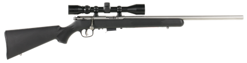 Savage Arms 95200 93 FVSS XP Full Size 22 WMR 5+1 21" Matte Stainless Heavy Barrel, Matte Drilled & Tapped Stainless Steel Receiver, Matte Black Fixed Synthetic Stock, 3-9x40mm Duplex, Right Hand