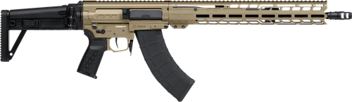CMMG 86AD60BCT Dissent MK47 7.62x39mm 30+1 (2) 16.10", Coyote Tan Rec/15" M-Lok Handguard, Side Charging Handle, Black Side Folding Stock & Zeroed Grip, Muzzle Brake, 60/90 Ambi Safety, Adj. Gas Block