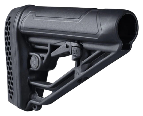ADAPTIVE TACTICAL AT02012 EX Performance  Adj. Black Synthetic M4 Style, Vented Rubber Butt Pad, Swivel Stud, Fits AR-Platform (Mil-Spec Buffer Tubes)
