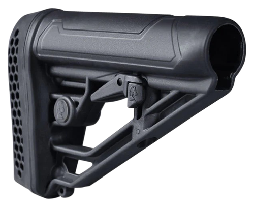 ADAPTIVE TACTICAL AT02012 EX Performance  Adj. Black Synthetic M4 Style, Vented Rubber Butt Pad, Swivel Stud, Fits AR-Platform (Mil-Spec Buffer Tubes)
