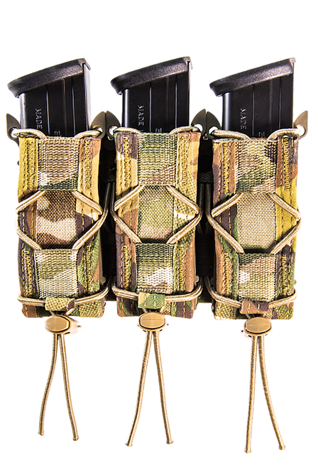 High Speed Gear 11PT03MC TACO Mag Pouch Triple MultiCam Nylon MOLLE Compatible w/ Pistol