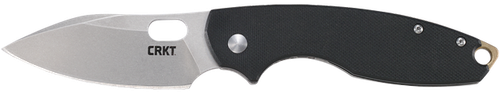 CRKT 5317D2 Pilar III 2.97" Folding Plain Stonewashed D2 Steel Blade, Black Textured G10 Handle