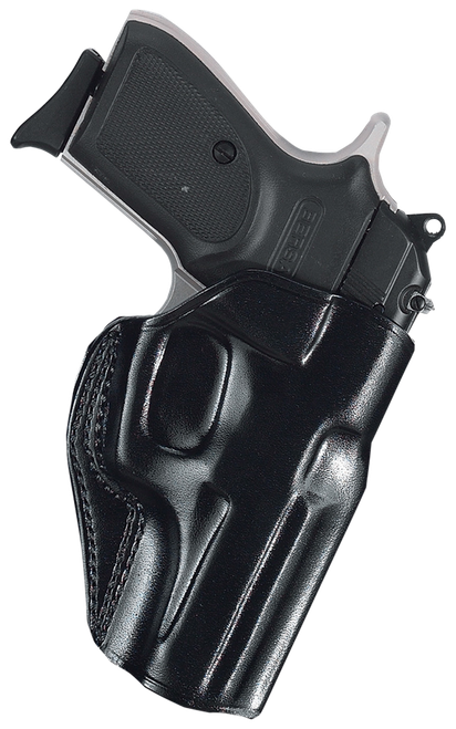 Galco SG858B Stinger  OWB Black Leather Belt Slide Fits S&W M&P .380 Shield EZ Fits 3-3.30" Barrel Right Hand