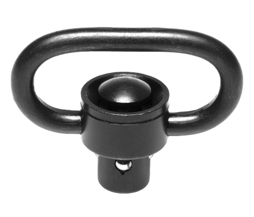 Troy Ind SMOUSSQ00BT00 SSQD Swivel 1" Push Button Black Stainless Steel