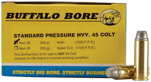 Buffalo Bore Ammunition 3E20 Standard Pressure Strictly Business 45Colt 255gr Gas Checked Soft Cast 20 Per Box/12 Case