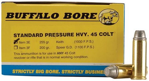 Buffalo Bore Ammunition 3E20 Standard Pressure Strictly Business 45Colt 255gr Gas Checked Soft Cast 20 Per Box/12 Case