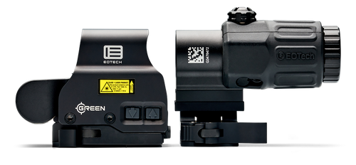 Eotech HHSGRN HHS Green EXPS & G33 Magnifier Matte Black 1x/3x 1.20" x 0.85" 1 MOA Green Dot/68 MOA Ring