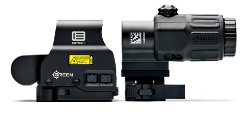 Eotech HHSGRN HHS Green EXPS & G33 Magnifier Matte Black 1x/3x 1.20" x 0.85" 1 MOA Green Dot/68 MOA Ring